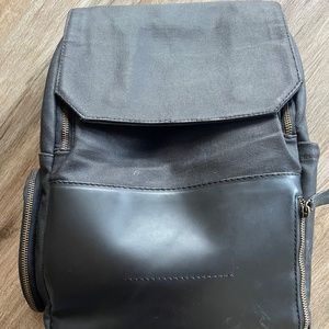 Atlas Supply Co Brooklyn Canvas Leather Backpack 15” Laptop Camera